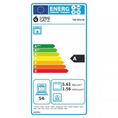 Thermogatz TGS 5511 BL Rustic Φούρνος Φυσικού Αερίου άνω Πάγκου 54lt Π60εκ. Μαύρος